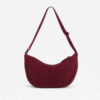 Sac bandoulière en velours côtelé