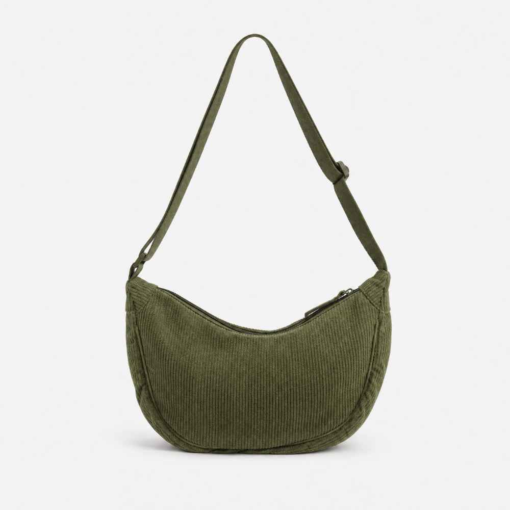 Sac bandoulière en velours côtelé