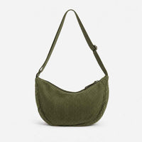 Sac bandoulière en velours côtelé