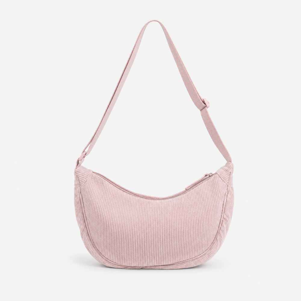 Sac bandoulière en velours côtelé