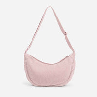 Sac bandoulière en velours côtelé