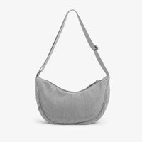 Sac bandoulière en velours côtelé