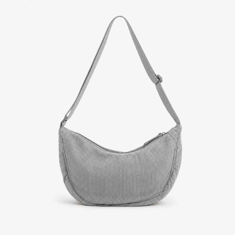 Sac bandoulière en velours côtelé
