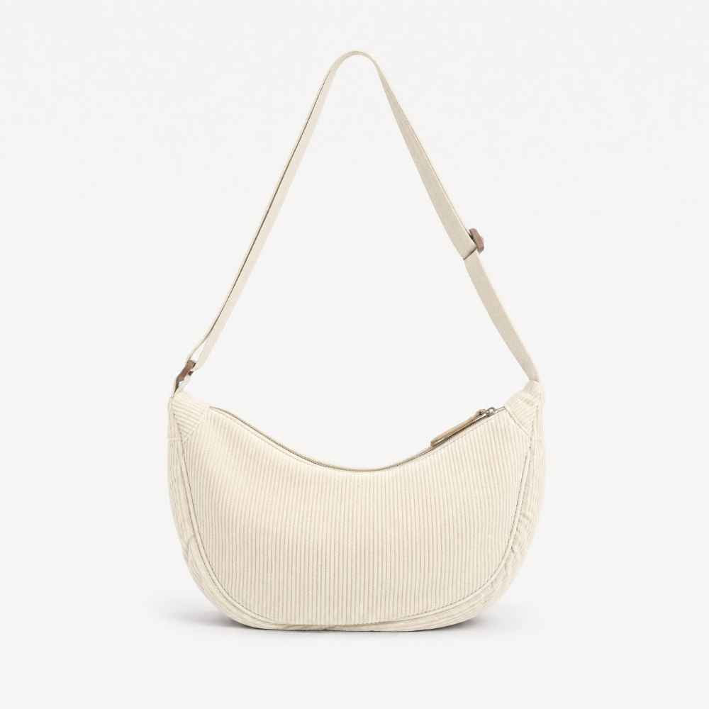 Sac bandoulière en velours côtelé