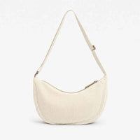 Sac bandoulière en velours côtelé