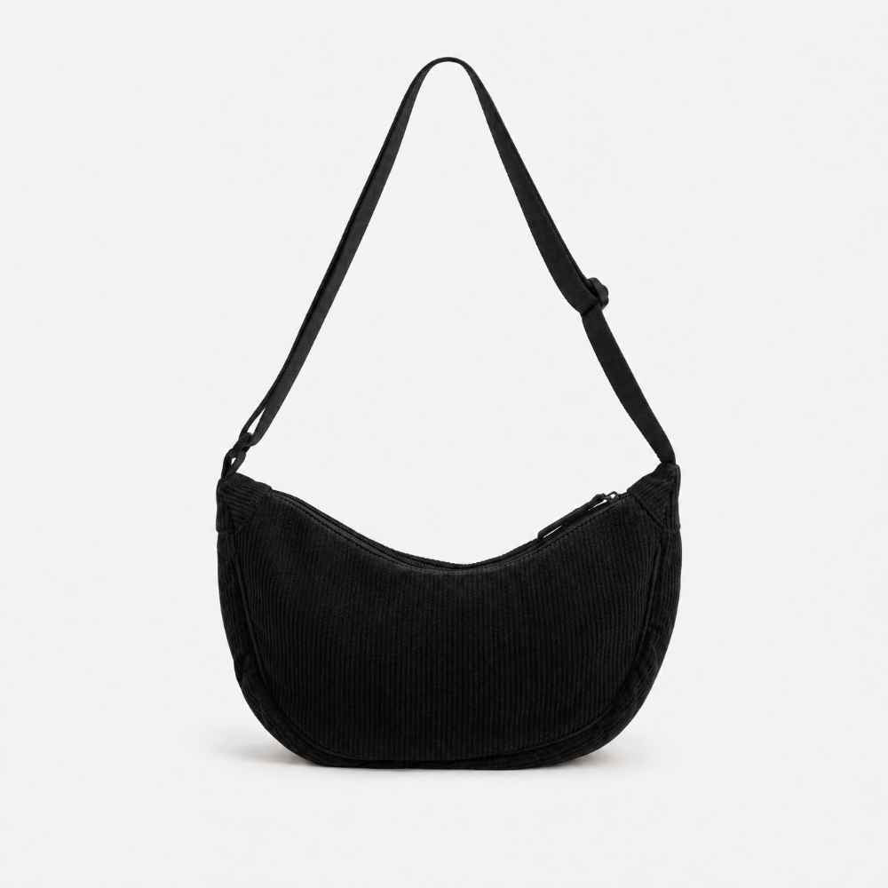 Sac bandoulière en velours côtelé