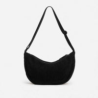 Sac bandoulière en velours côtelé