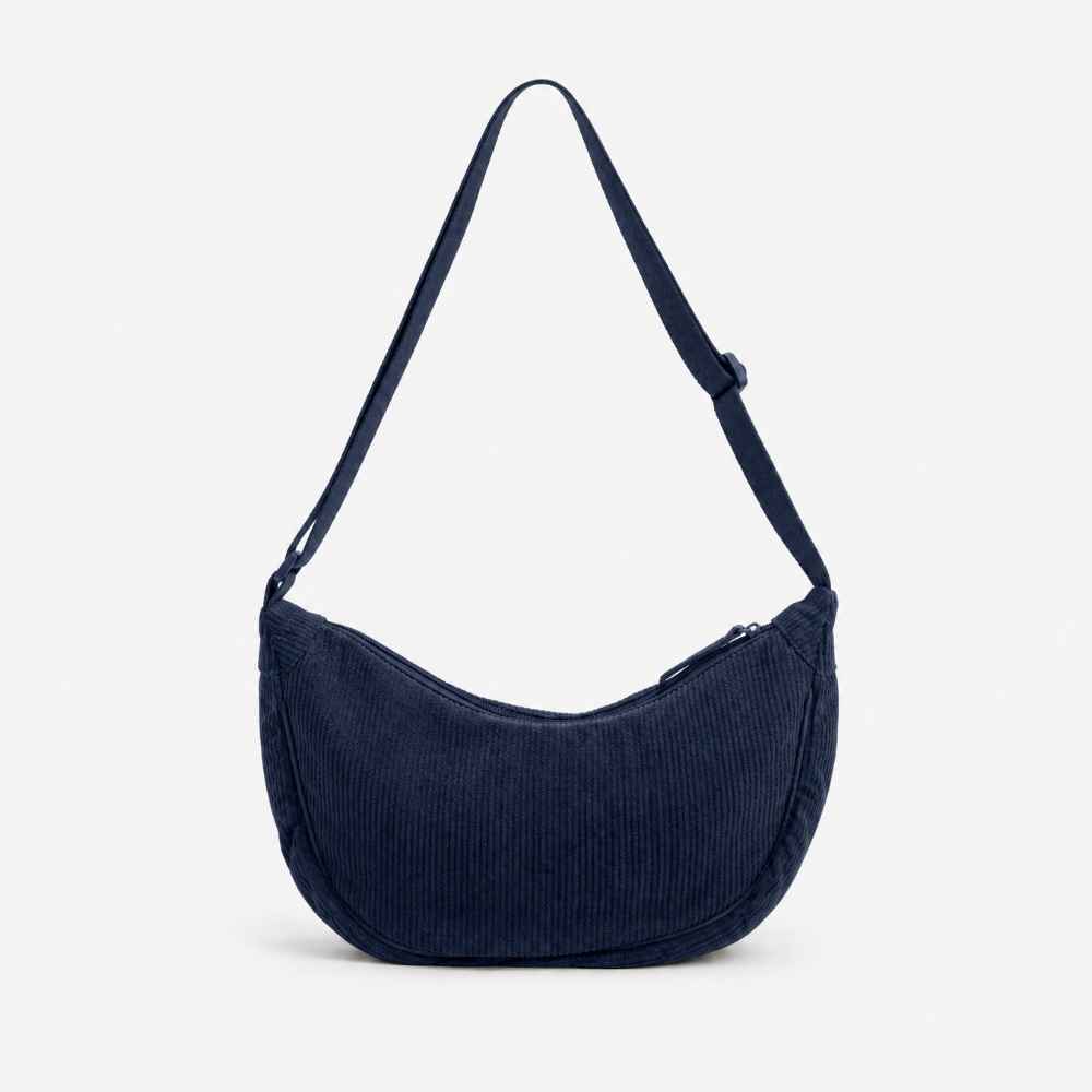 Sac bandoulière en velours côtelé