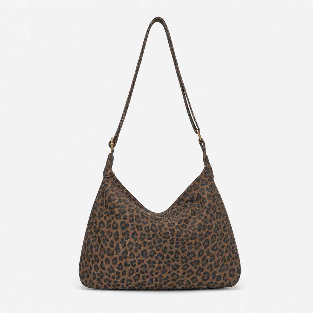 Sac bandoulière léopard souple grand format