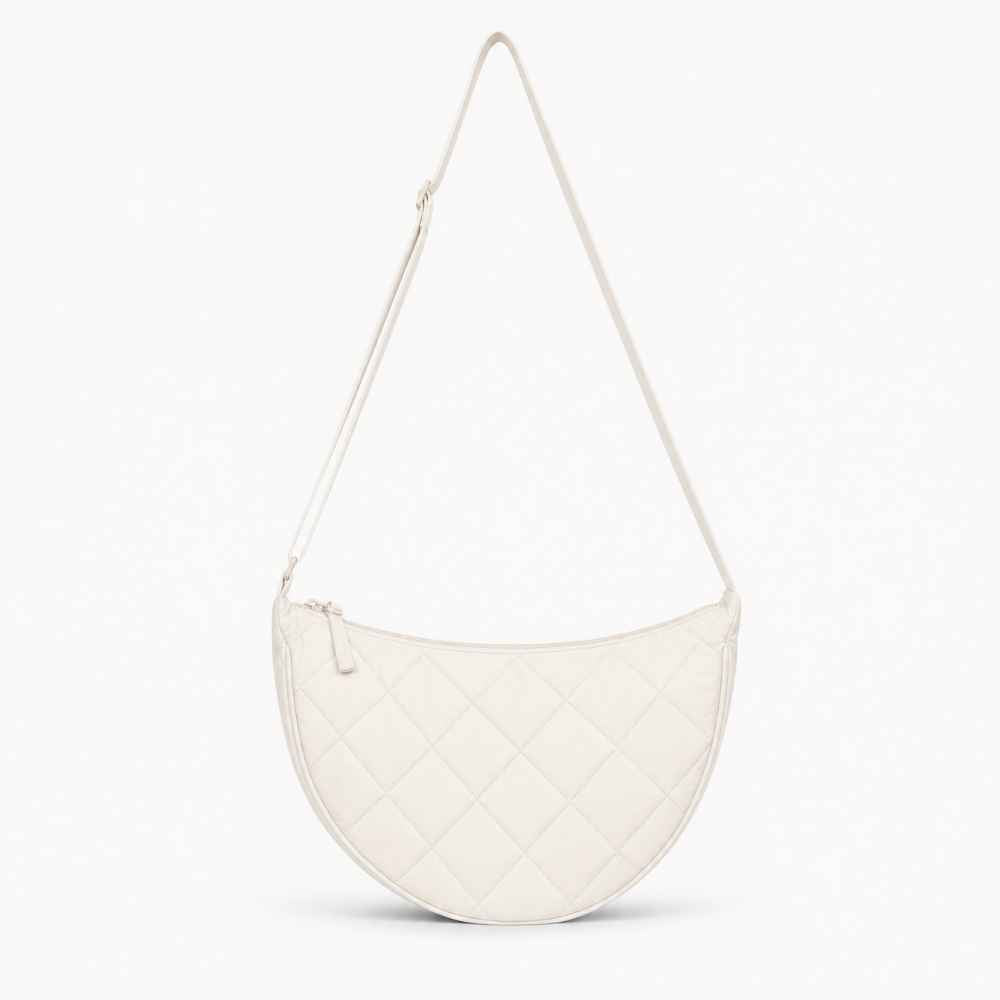 Sac bandoulière demi-lune matelassé
