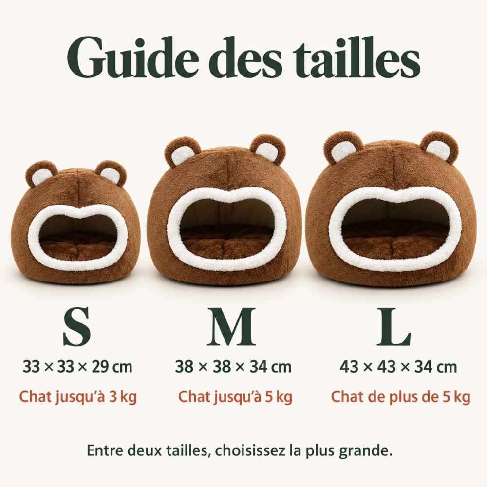Niche pour chat Ourson