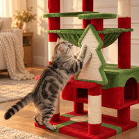 Arbre à chat Réveillon 184 cm, édition Noël