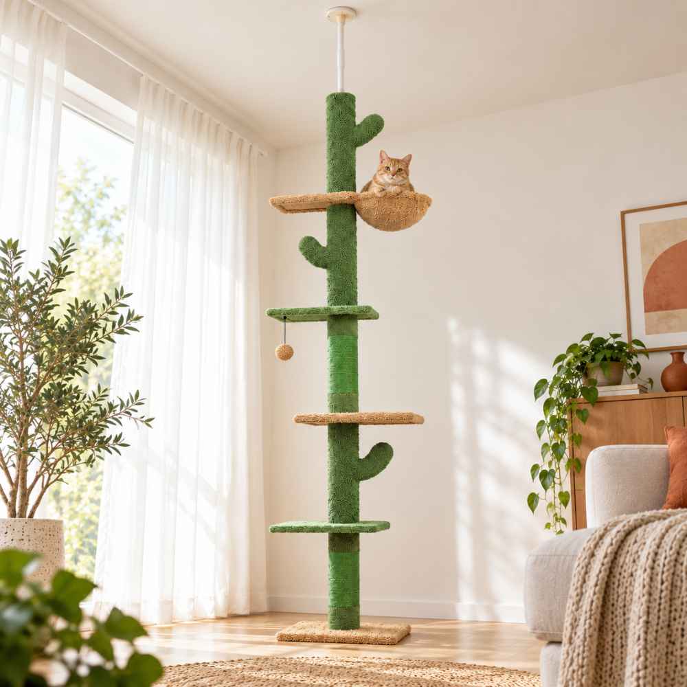 Arbre à chat Cactus sol-plafond