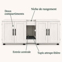 Meuble à litière Longère