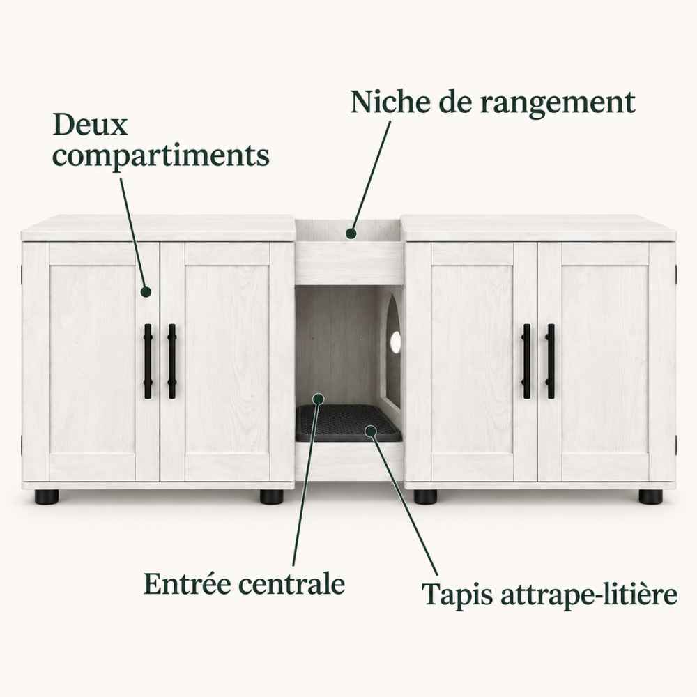 Meuble à litière Longère