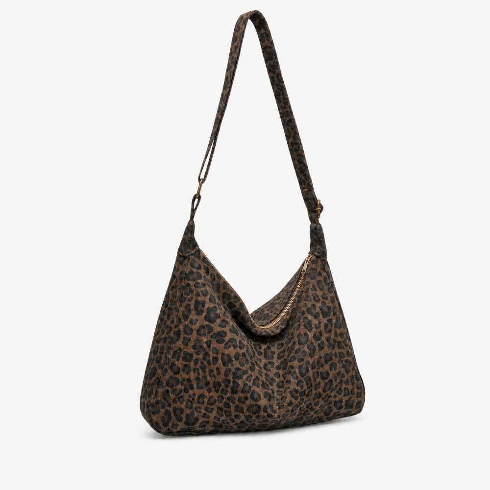 Sac bandoulière léopard souple grand format
