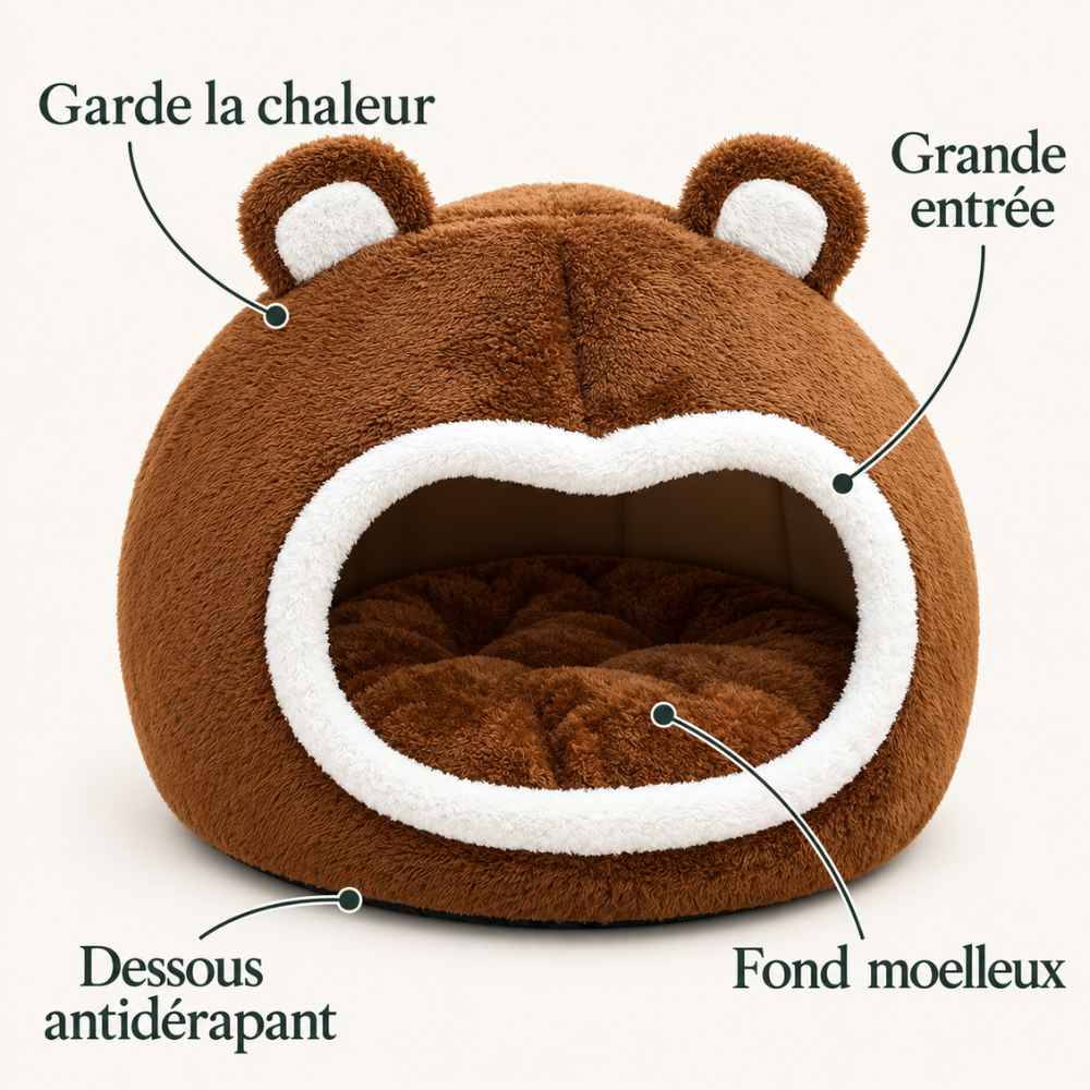 Niche pour chat Ourson