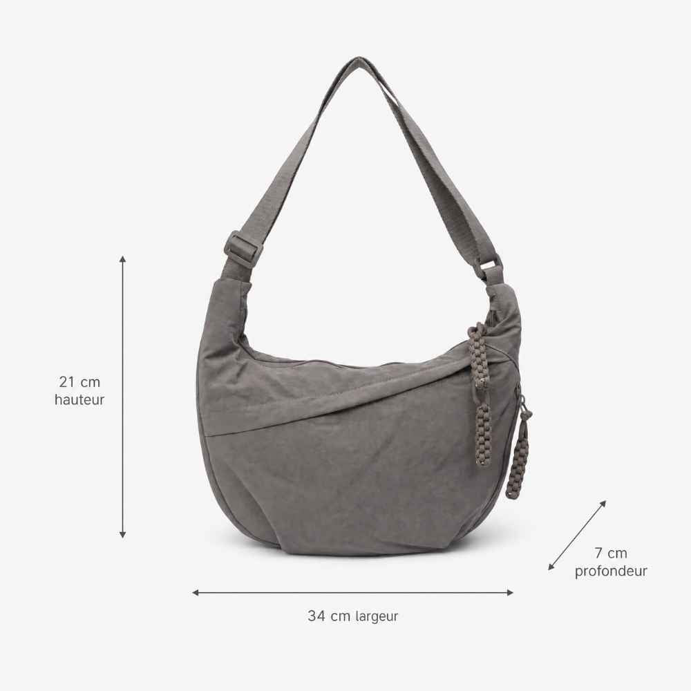 Sac bandoulière en toile souple et spacieux
