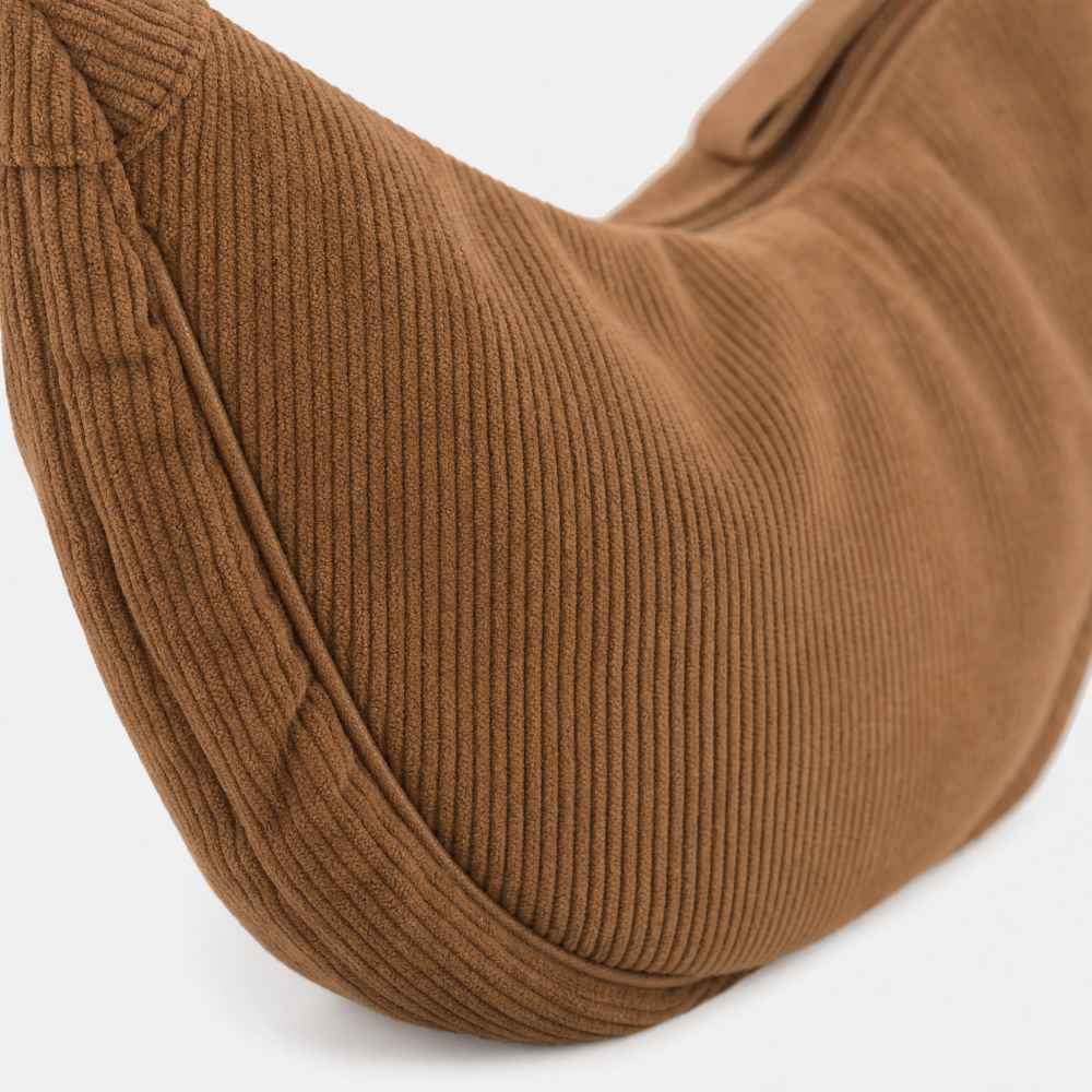 Sac bandoulière en velours côtelé