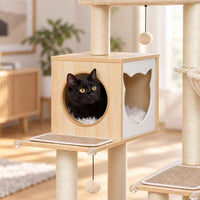 Arbre à chat Scandi avec cache-litière