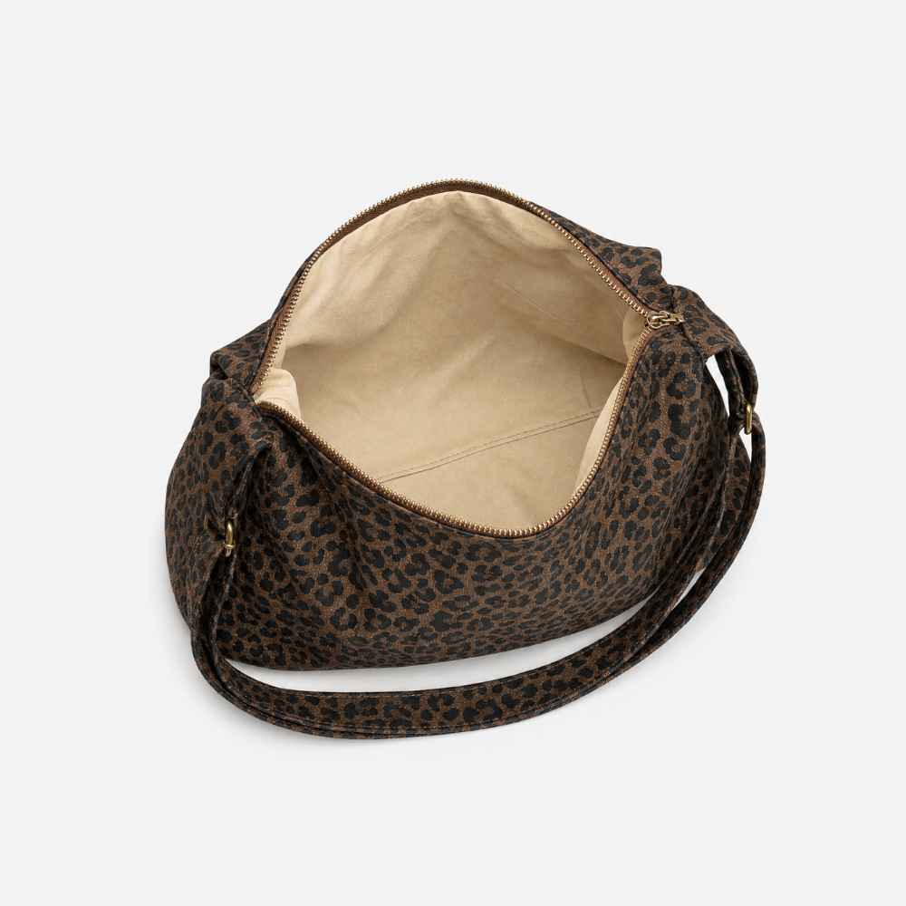Sac bandoulière léopard souple grand format