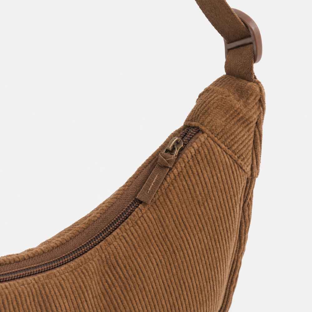 Sac bandoulière en velours côtelé