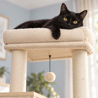 Arbre à chat Scandi avec cache-litière