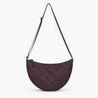 Sac bandoulière demi-lune matelassé