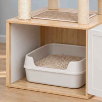 Arbre à chat Scandi avec cache-litière
