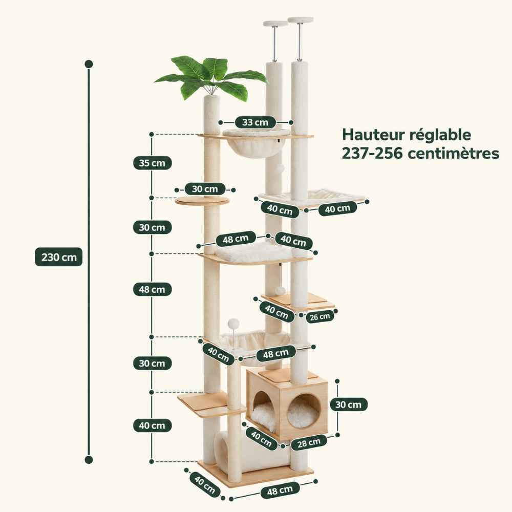 Arbre à chat Séquoia sol-plafond